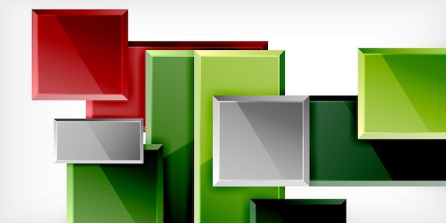 Cuadrados y rectángulos coloridos Ilustración vectorial para papel tapiz Banner Fondo Tarjeta Libro Ilustración página de aterrizaje