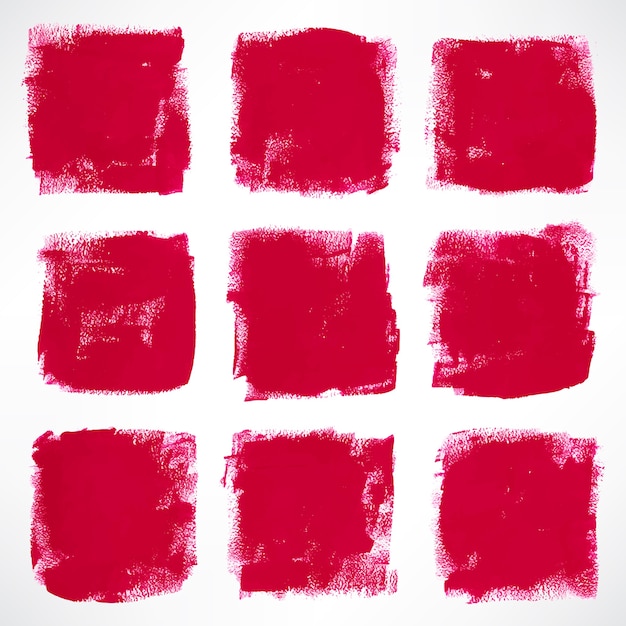 Con cuadrados de tinta rosa grunge
