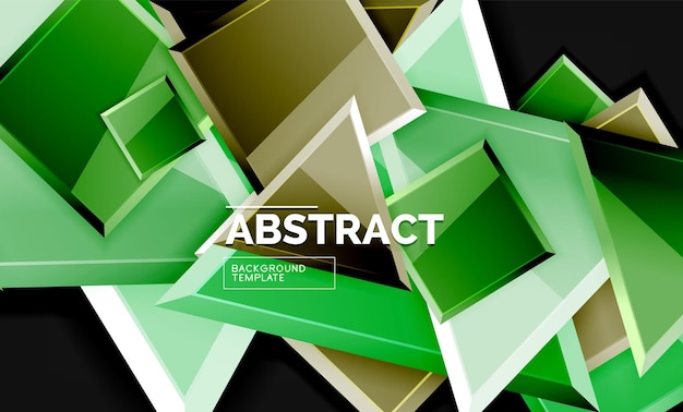 Cuadrados y triángulos brillantes fondos geométricos