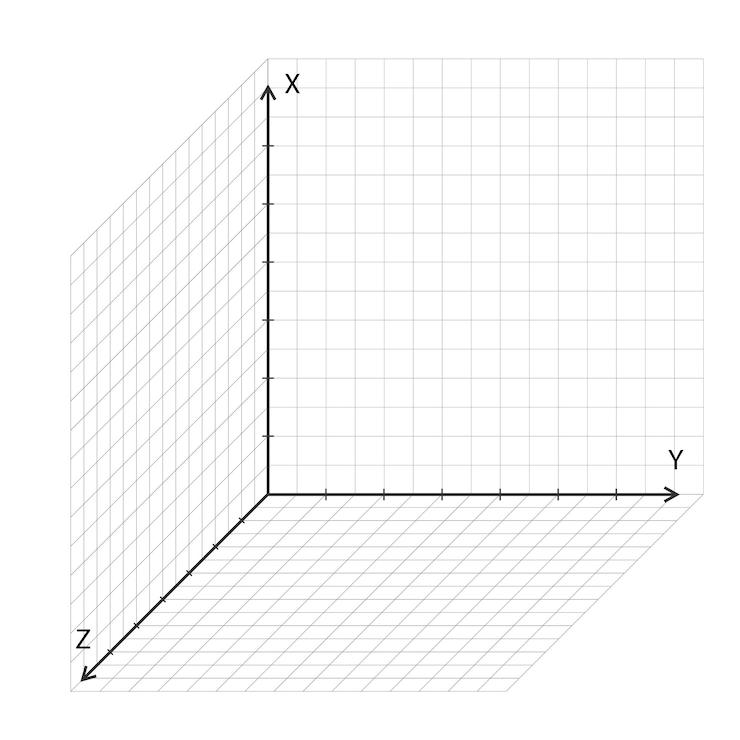 Vector cuadrícula 3d con vista en perspectiva