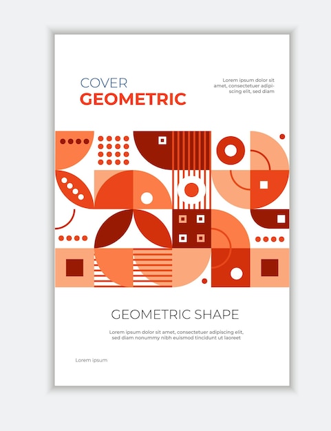 cuadrícula de carteles geométricos coloridos con color geométrico