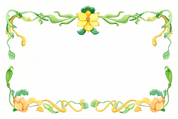 Cuadro de acuarela en estilo Art Nouveau