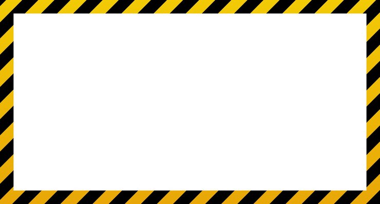 Vector cuadro de advertencia con rayas diagonales amarillas y negras señal de peligro de frontera amarilla y negra cuadro de cinta de precaución ilustración vectorial