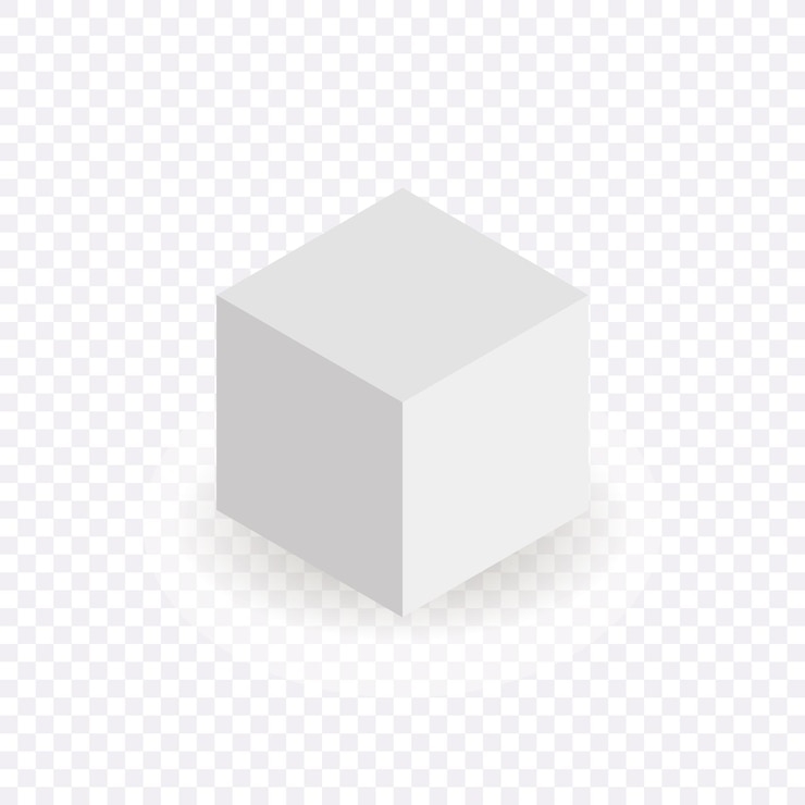 Vector cuadro en blanco sobre fondo blanco con reflexión ilustración aislada sobre fondo blanco plantilla de simulación lista para su diseño elemento de diseño de plantilla de vector de caja blanca ilustración vectorial