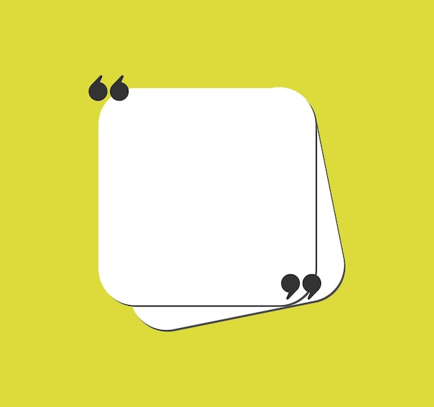 Cuadro de citas en papel para el vector de texto inspirador