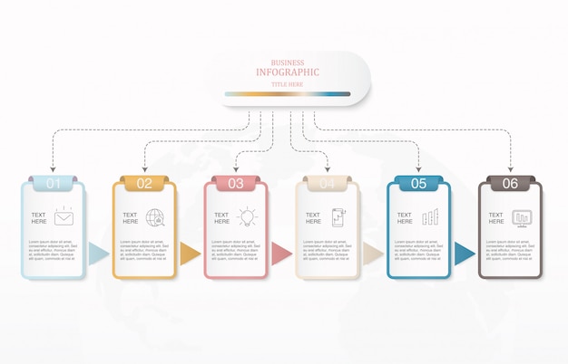 Cuadro cuadrado plantilla de infografía para el concepto de negocio actual.