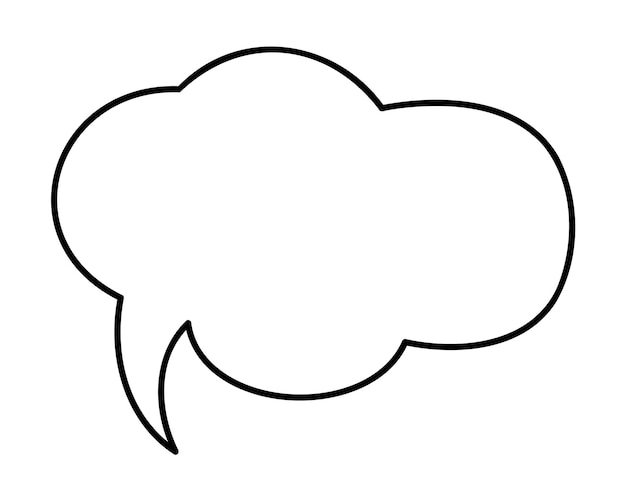 Cuadro de diálogo con forma de nube dibujado a mano Ilustración de arte de clip de Doodle