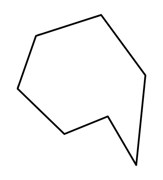 Cuadro de diálogo en forma de polígono Ilustración de clip art de Doodle