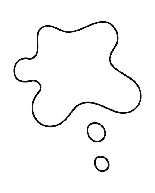 Un cuadro de diálogo en forma de un punto Ilustración de arte de clip de Doodle