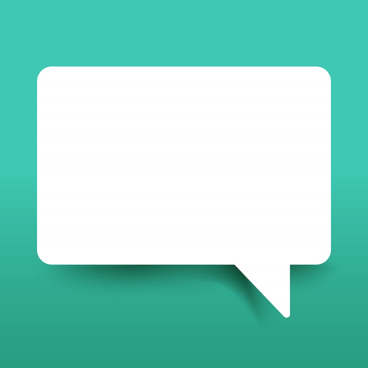 Vector cuadro de discurso de papel en blanco