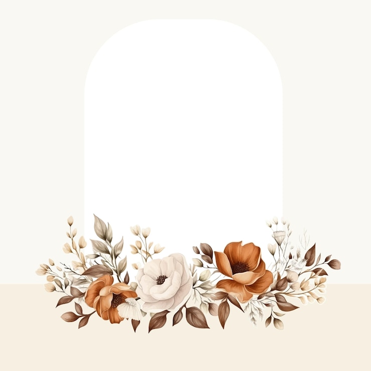 Vector cuadro de diseño vectorial moderno de moda naranja y blanco template de boho de otoño de fondo