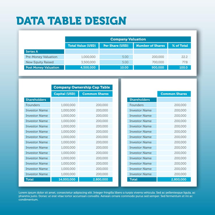 Vector cuadro financiero