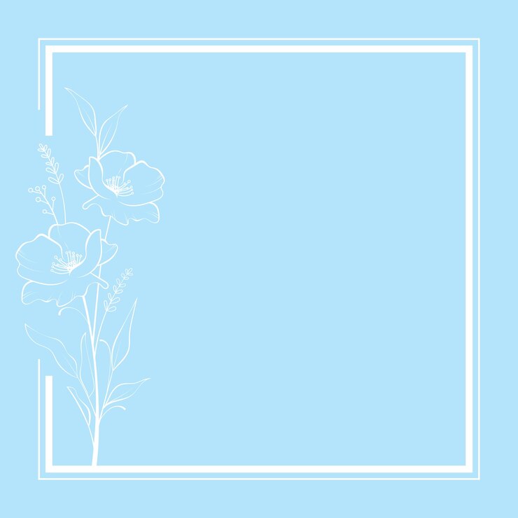 El cuadro floral de Kawaii es lindo, el borde es el contorno del cartel, el fondo es la plantilla.
