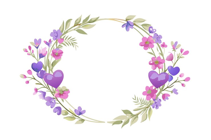 Vector cuadro floral de primavera con acuarela