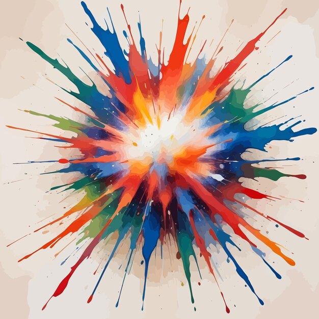 Cuadro de fondo de acuarela con una explosión de colores artísticos vibrantes