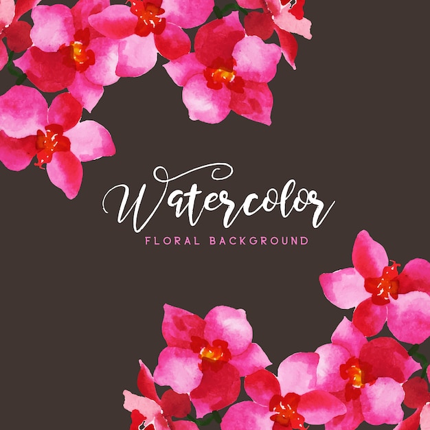 Cuadro de fondo floral de acuarela para múltiples propósitos