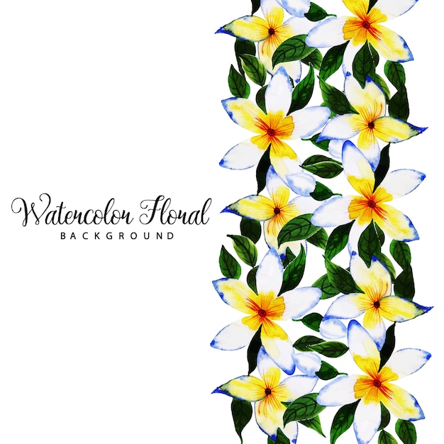 Cuadro de fondo floral de acuarela para múltiples propósitos