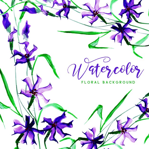 Cuadro de fondo floral de acuarela para múltiples propósitos