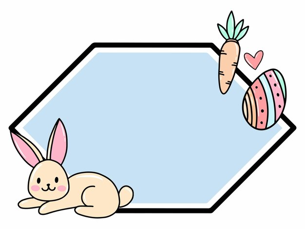 Cuadro de fondo Huevo de Pascua y Conejo
