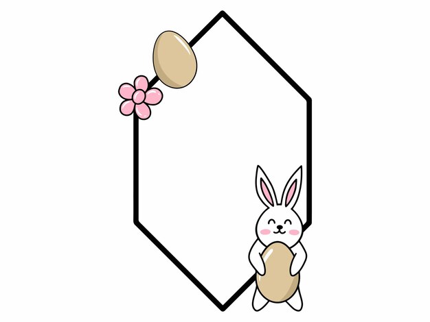 Cuadro de fondo Huevo de Pascua y Conejo