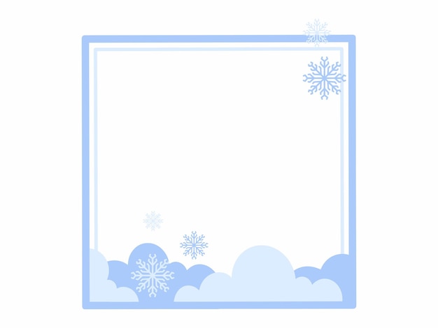 Cuadro de fondo de Navidad Flocos de nieve y nube