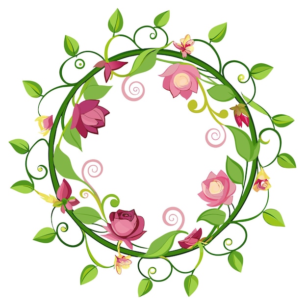 Cuadro con ilustración vectorial de flores