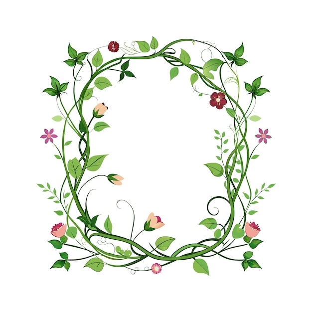Cuadro con ilustración vectorial de flores