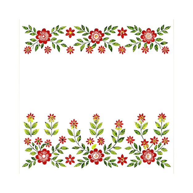 Cuadro con ilustración vectorial de flores