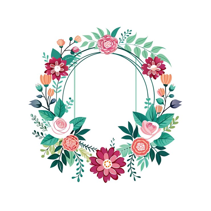 Vector cuadro con ilustración vectorial de flores