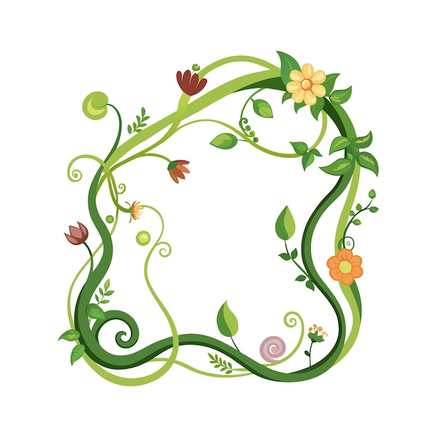 Cuadro con ilustración vectorial de flores