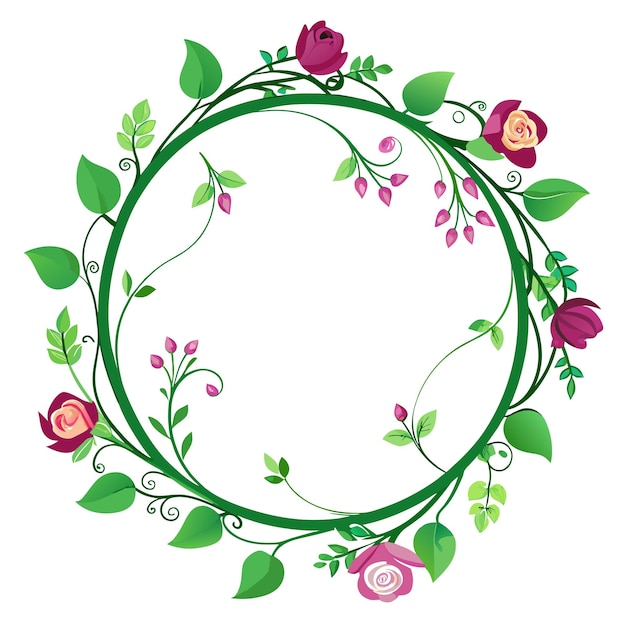 Cuadro con ilustración vectorial de flores