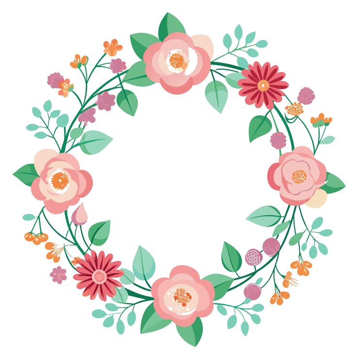 Vector cuadro con ilustración vectorial de flores