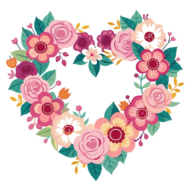 Cuadro con ilustración vectorial de flores