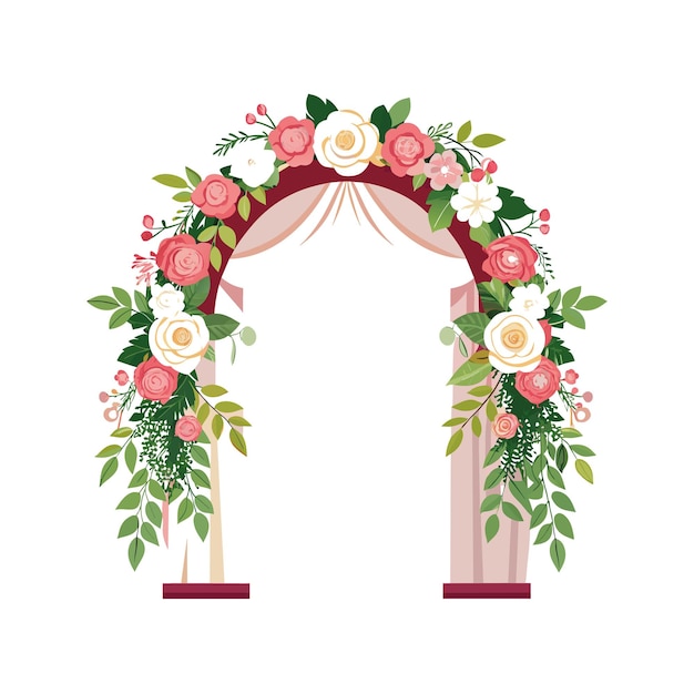 Cuadro con ilustración vectorial de flores