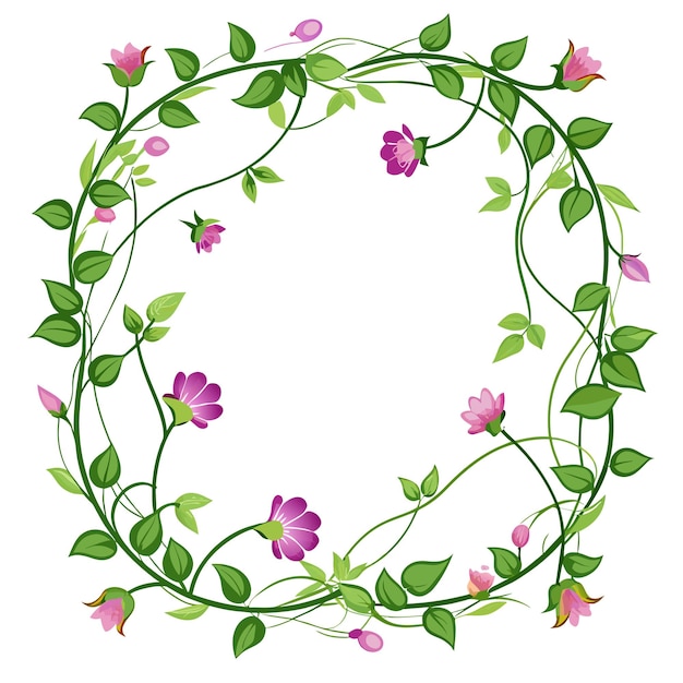 Cuadro con ilustración vectorial de flores