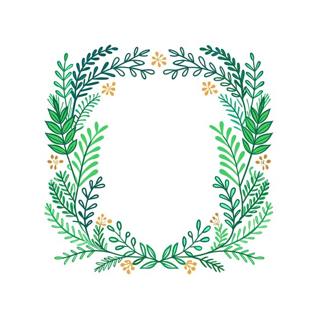 Cuadro con ilustración vectorial de flores