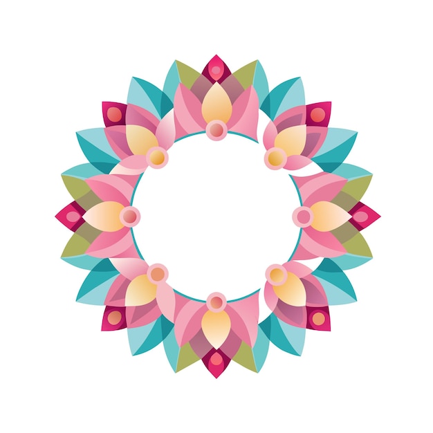Cuadro con ilustración vectorial de flores