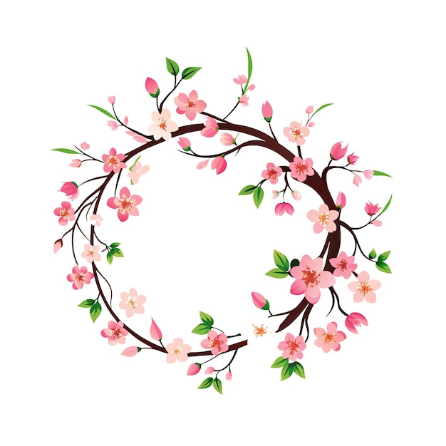 Cuadro con ilustración vectorial de flores