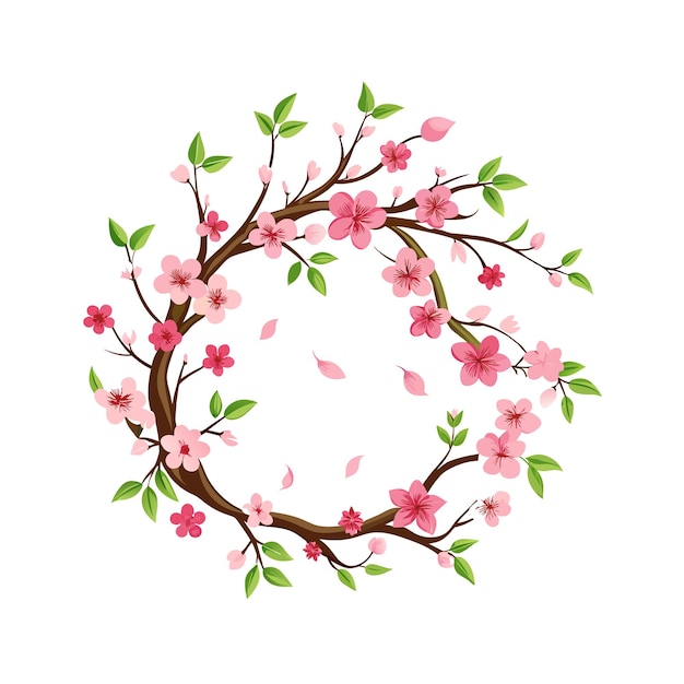 Cuadro con ilustración vectorial de flores