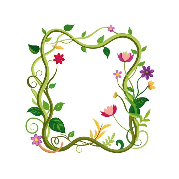 Cuadro con ilustración vectorial de flores