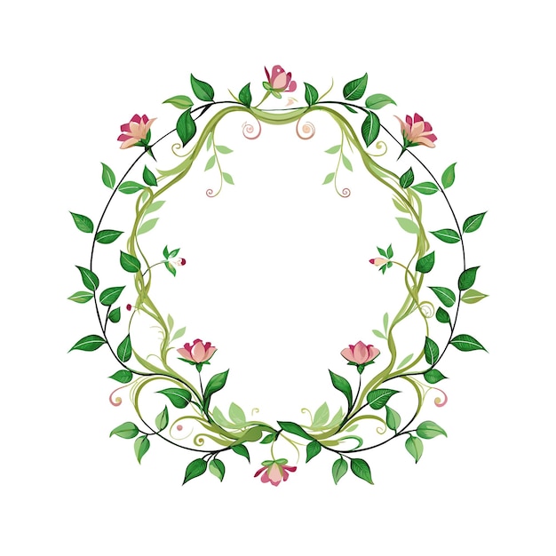 Cuadro con ilustración vectorial de flores