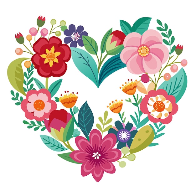Cuadro con ilustración vectorial de flores
