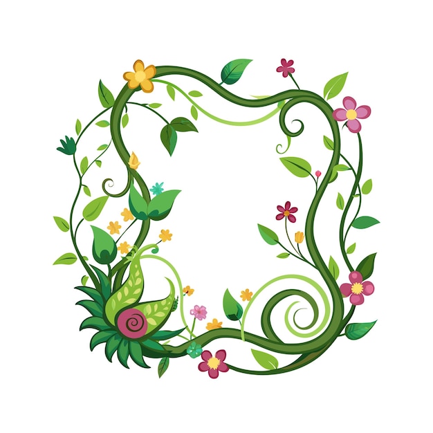 Cuadro con ilustración vectorial de flores