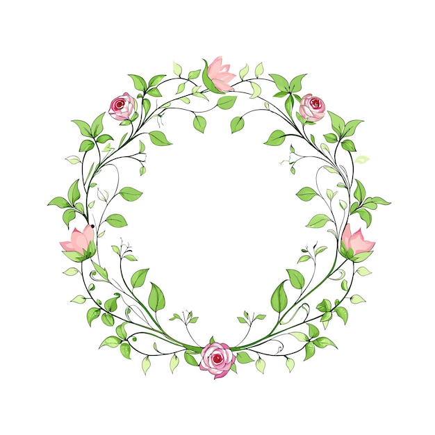 Cuadro con ilustración vectorial de flores