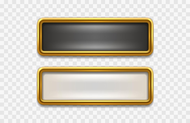 Cuadro de oro muestra el vector de fondo transparente del cartel