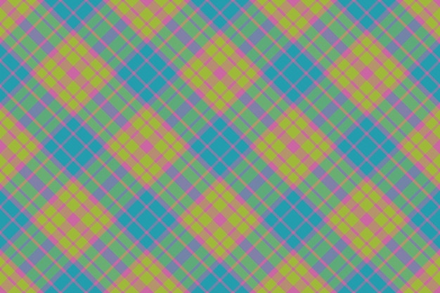 Cuadro de tela tartán patrón de textura a cuadros Fondo textil vectorial sin costuras