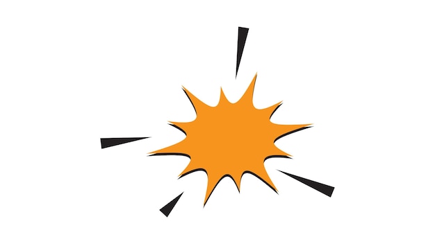 Cuadro de texto con estilo de explosión simple cuadro de texto cómico