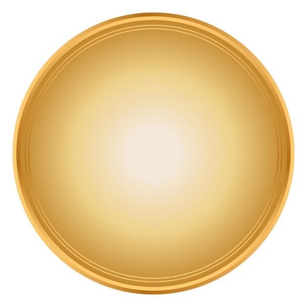 Cuadro de texto con marco de círculo dorado con icono de cinta de premio de oro y insignia de aniversario