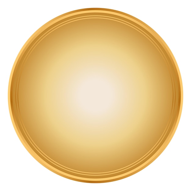 Cuadro de texto con marco de círculo dorado con icono de cinta de premio de oro y insignia de aniversario