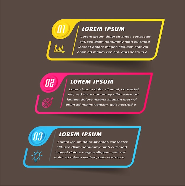 cuadro de texto moderno plantilla infografía banner infografía línea de tiempo